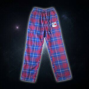 NHL Concepts Sport Embroidered Blue/Red Plaid Rangers Pajama Bottoms Mens Size S